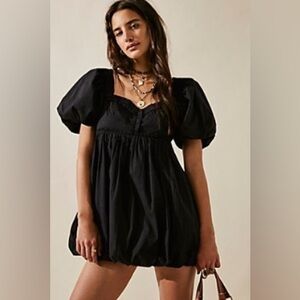 Black Free People Mini Bubble Dress